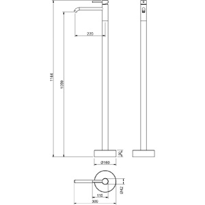 Смеситель для раковины Aquatek Европа AQ1309BG шлифованное золото