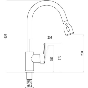 Смеситель для кухни Savol S-002801H