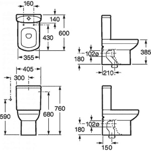 Купить Чаша напольного унитаза Roca Dama Senso 342518000 в Москве с доставкой Чаша напольного унитаза Roca Dama Senso 342518000