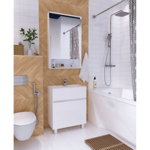 Тумба с раковиной 1MarKa Mira 60H белый глянец