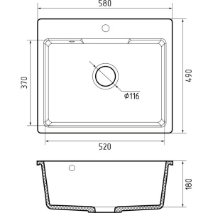 Мойка кухонная GranFest Urban 658 серая