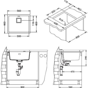 Купить Мойка кухонная Alveus Quadrix Granital 50 pebble в Москве с доставкой Мойка кухонная Alveus Quadrix Granital 50 pebble