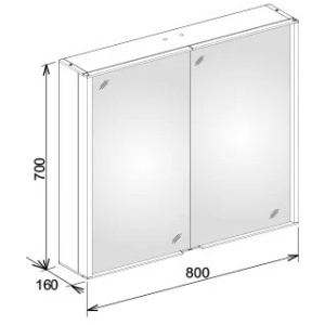 Зеркальный шкаф Keuco Royal Match 80 12802171301 белый