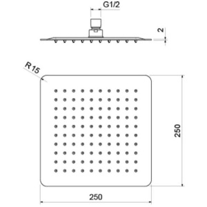 Верхний душ Aquatek AQ2072CR хром