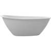 Ванна из искусственного камня WHITECROSS Spinel B 155x75 см, отдельностоящая, овальная, с донным клапаном, белая матовая