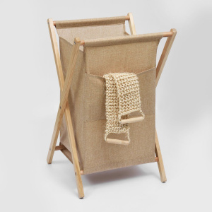 Купить Корзина для белья Wasserkraft Nau WB-771-L светло-коричневая в Москве с доставкой Корзина для белья Wasserkraft Nau WB-771-L светло-коричневая