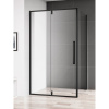 Душевая дверь в нишу AQUAme AQM7108-2-9 90 см, профиль черный матовый, стекло прозрачное