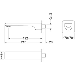 Излив для ванны Aquatek Лира AQ1441CR хром