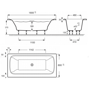 Купить Ванна Jacob Delafon Elite 180x80 E6D032RU-00 из материала Flight в Москве с доставкой Ванна Jacob Delafon Elite 180x80 E6D032RU-00 из материала Flight
