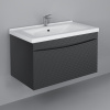 Тумба с раковиной STWORKI Хедмарк 80 антрацит