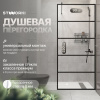 Душевая перегородка STWORKI Кронборг LOFT-GW- 90х220 90 см, профиль черный матовый