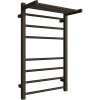Полотенцесушитель электрический Двин Fs plaza neo 80х50, черный матовый, с полкой