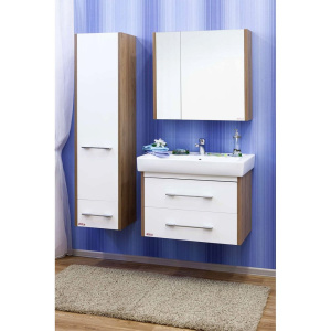 Купить Шкаф-пенал Sanflor Ларго 2 L, вяз швейцарский, белый в Москве с доставкой Шкаф-пенал Sanflor Ларго 2 L, вяз швейцарский, белый