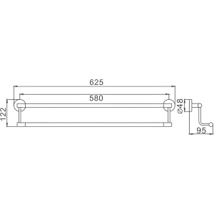 Полотенцедержатель Haiba HB87 09 двойной