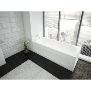 Купить Акриловая ванна Акватек Оберон OBR160-0000026 160x70 см, с каркасом, с экраном, со сливом-переливом в Москве с доставкой Акриловая ванна Акватек Оберон OBR160-0000026 160x70 см, с каркасом, с экраном, со сливом-переливом