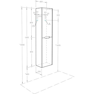 Шкаф-пенал AQUATON Оливия белый матовый