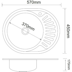 Мойка кухонная РМС MD6 MG6-5745OVL L