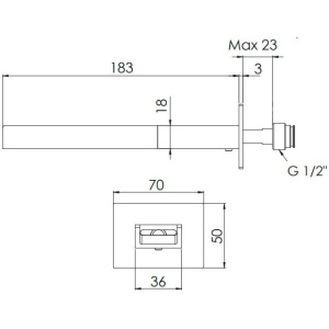 Излив Remer 91QC для ванны