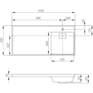 Тумба с раковиной Aquaton Лондри 40 1A2360K1LH010 белый глянец