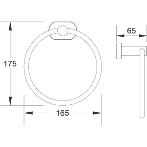 Полотенцедержатель BELZ B901 B90104 черный матовый