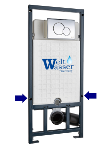 Кнопка белая нажимная для инсталляции Круглая WeltWasser MARBERG 507 RD GL-WT (10000010236)