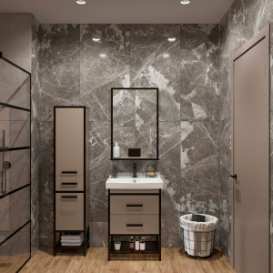 Купить Корзина для белья DIWO Смоленск П16066, черный муар в Москве с доставкой Корзина для белья DIWO Смоленск П16066, черный муар