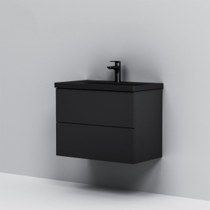 Мебель для ванной AM.PM Gem 75 черная матовая, подвесная, с 2 ящиками