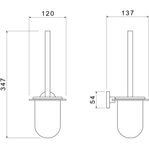 Ершик для унитаза Aquatek Оберон AQ4210MB черный