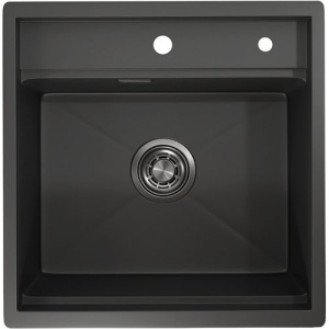 Мойка кухонная Granula Kitchen Space 5051, черный матовый