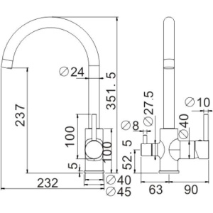 Смеситель для кухни BELZ B76801-7 черный