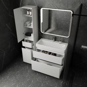 Тумба с раковиной Style Line Атлантика 90 Люкс Plus, напольная, антискрейч