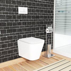 Унитаз подвесной Bauedge Stil BS0002 безободковый, с микролифтом, белый