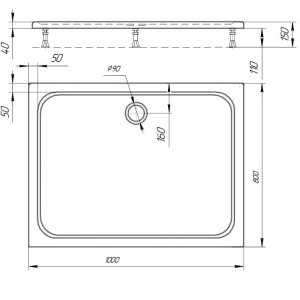 Душевой поддон Aquatek 80x100 DPA-0000009
