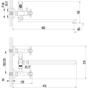 Универсальный смеситель Lemark Vista LM7651C