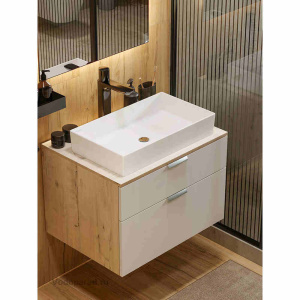 Купить Раковина накладная Sanita Luxe Novel Slim 60 WB.CT/Novel/60-N.Slim/WHT.G/S1 белая в Москве с доставкой Раковина накладная Sanita Luxe Novel Slim 60 WB.CT/Novel/60-N.Slim/WHT.G/S1 белая