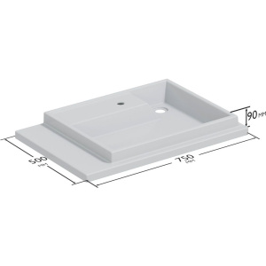 Мебельная раковина СаНта Юпитер 900138 R 75