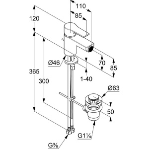 Смеситель для биде Kludi Zenta SL 485300565 хром