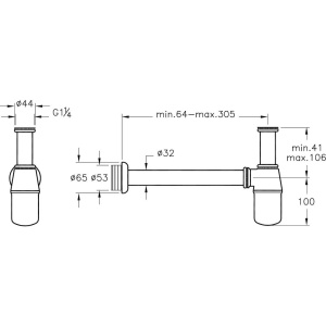 Сифон для раковины VitrA A45122