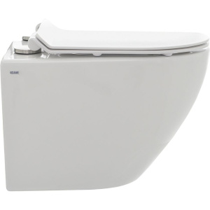 Унитаз подвесной AQUAme AQM2002 безободковый, с микролифтом, белый