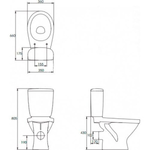 Купить Унитаз-компакт Cersanit Trento 011 3/6 TPL в Москве с доставкой Унитаз-компакт Cersanit Trento 011 3/6 TPL