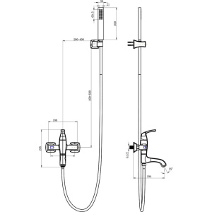 Смеситель для ванны с душем Lemark Nubira LM6214ORB