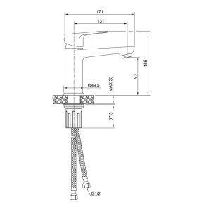 Смеситель для раковины Olive'S Tieso 26100TS хром