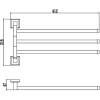 Полотенцедержатель Savol 95 S-009503 тройной