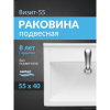 Раковина мебельная Santeri Визит 55 1.3115.3.S00.11B.0 белая
