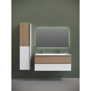 Купить Тумба с раковиной Sancos Delta 120 дуб светлый, белый, раковина CN7016 в Москве с доставкой Тумба с раковиной Sancos Delta 120 дуб светлый, белый, раковина CN7016