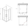 Душевой уголок Abber Schwarzer Diamant AG02090BH-S90B 90x90, профиль черный, стекло прозрачное