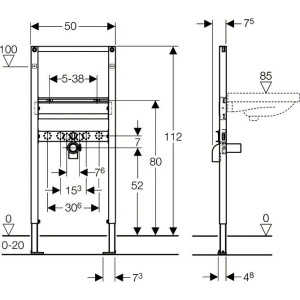 Система инсталляции для раковин Geberit Duofix 111.434.00.1