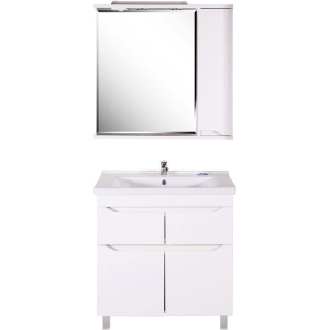 Купить Тумба с раковиной ASB-Mebel Бари 80-2.2 белая в Москве с доставкой Тумба с раковиной ASB-Mebel Бари 80-2.2 белая