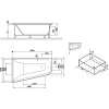 Акриловая ванна AM.PM Spirit V2.0 160x100 см, угловая, с каркасом, со шторкой, асимметричная