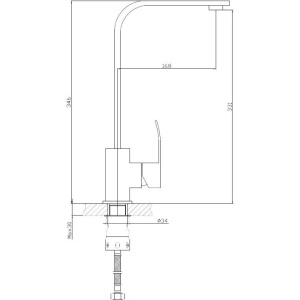 Смеситель для кухни Haiba HB815 хром